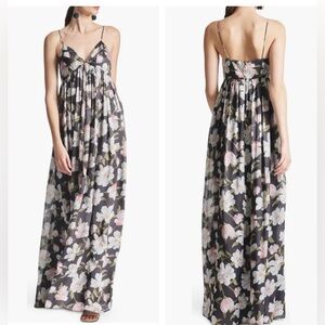 New SACHIN + BABI Jessica Floral Print Gown Sz: 6 Ebony Garden